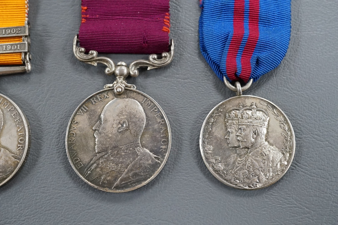 A QSA four medal group awarded to W. Lepper, Lincolnshire Regt., comprising